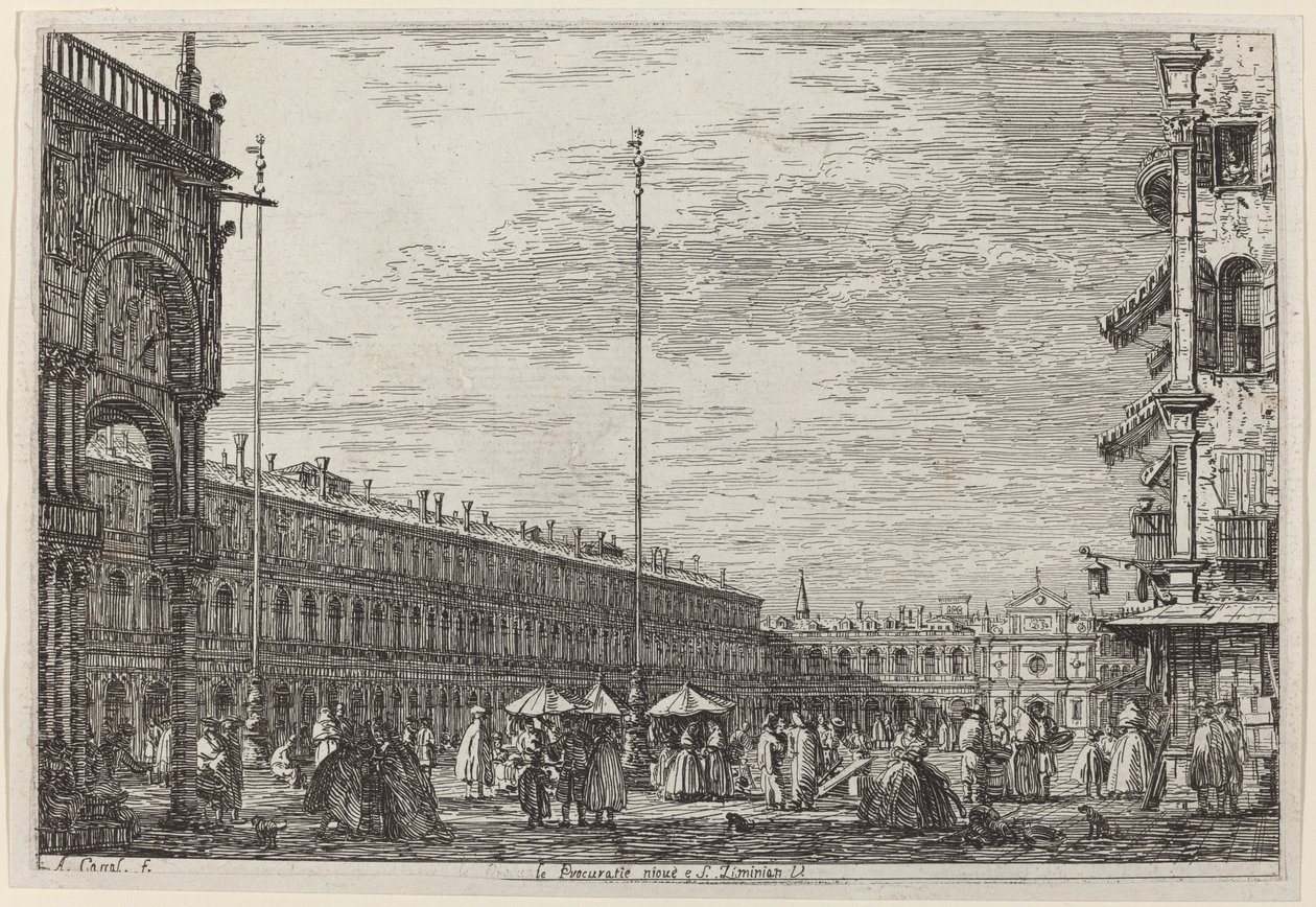 Le Procuratie niov e S. Ziminian V., c. 17351746. द्वारा कानालेत्तो