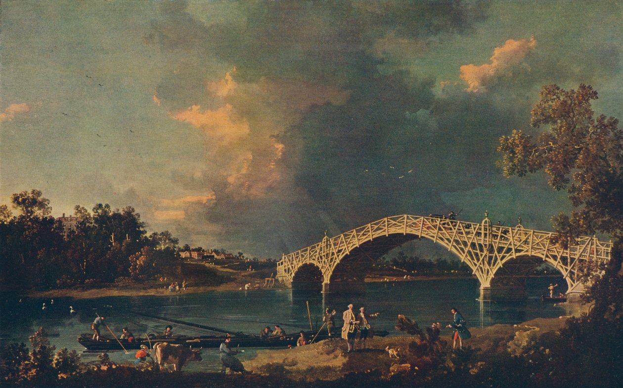ओल्ड वाल्टन ब्रिज, 1754 द्वारा जियोवानी एंटोनियो कैनाल (कैनेटेटो)