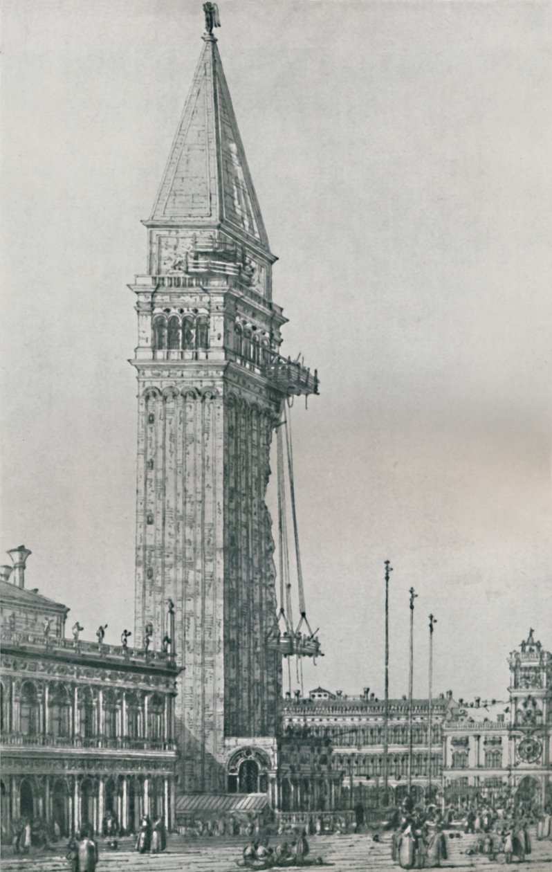 कैंपनाइल की मरम्मत, 1746-1756, 1925। द्वारा जियोवानी एंटोनियो कैनाल (कैनेटेटो)
