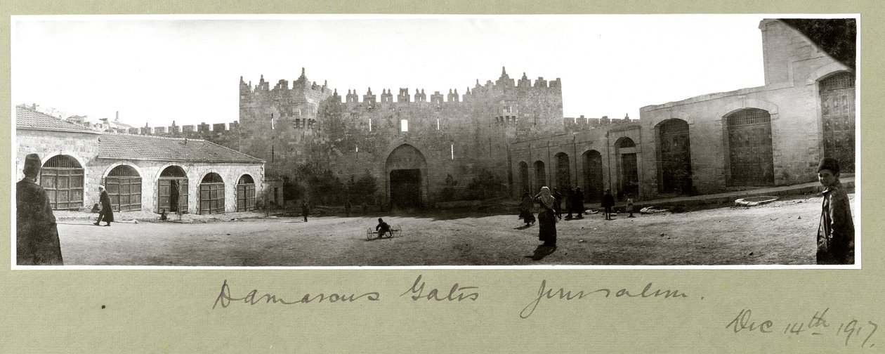 दमिश्क गेट, यरूशलेम, 14 दिसंबर 1917 द्वारा कैप्टन। आर्थर रोड्स