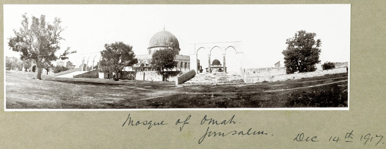 14 दिसंबर 1917 को उमर, जेरूसलम की मस्जिद द्वारा कैप्टन। आर्थर रोड्स