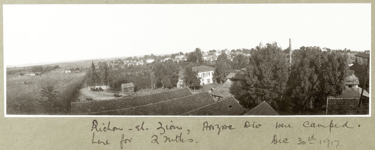रिचोन-एल-सियोन, 30 दिसंबर 1917 द्वारा कैप्टन। आर्थर रोड्स