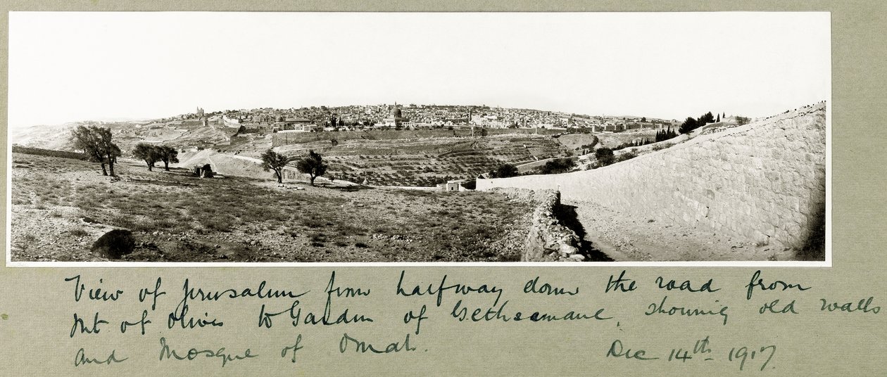 यरूशलेम का दृश्य, 14 दिसंबर 1917 द्वारा कैप्टन। आर्थर रोड्स