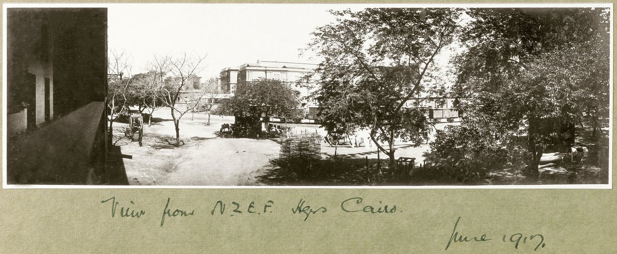 NZMFA मुख्यालय, काहिरा, जून 1917 से देखें द्वारा कैप्टन। आर्थर रोड्स