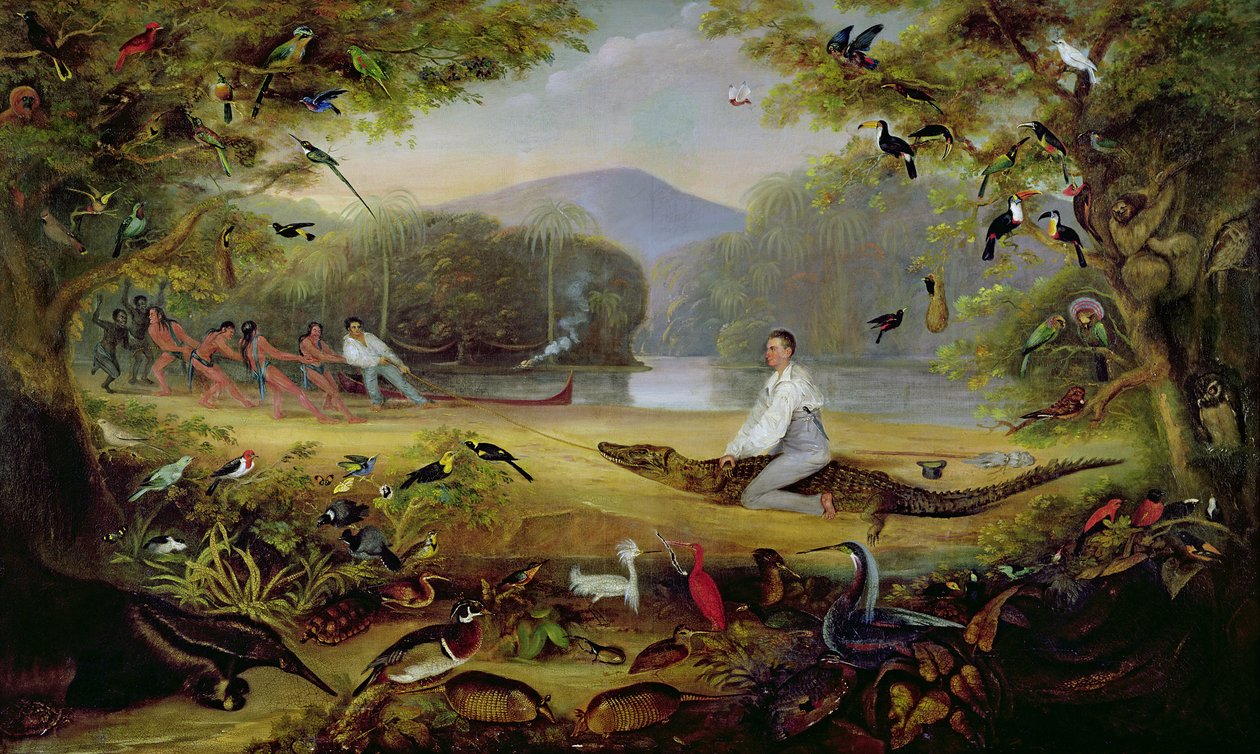 चार्ल्स वाटरन ने एक सेमैन को पकड़ लिया, 1825-26 द्वारा कप्तान एडवर्ड जोन्स