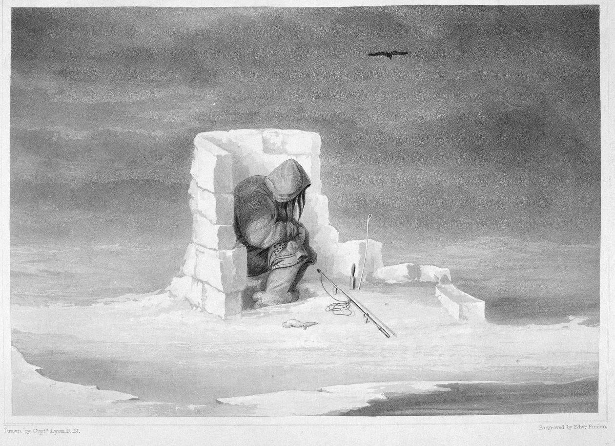 विलियम एडवर्ड पर्र द्वारा &39;पैसिफिक इन द अटलांटिक ऑफ द नॉर्थ वेस्ट पैसेज ऑफ द अटलांटिक से पैसिफिक टू द पैसिफिक द पैसिफिक इन द 1818-22-22-23&39; के एक जर्नल वॉयस फ्रॉम द सील-होल देख रहे एक एस्कीमाक्स द्वारा कप्तान जॉर्ज फ्रांसिस लियोन