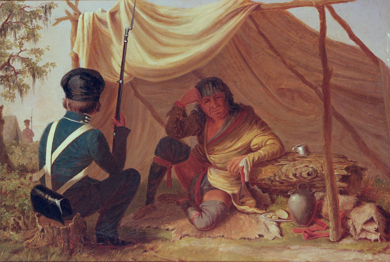 कैद में Osceola, c.1837 द्वारा कप्तान सेठ ईस्टमैन