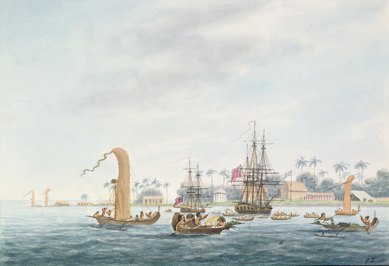 प्वाइंट वीनस, ओटाहाइटी द्वीप, 1792 द्वारा कैप्टन जॉर्ज टोबिन