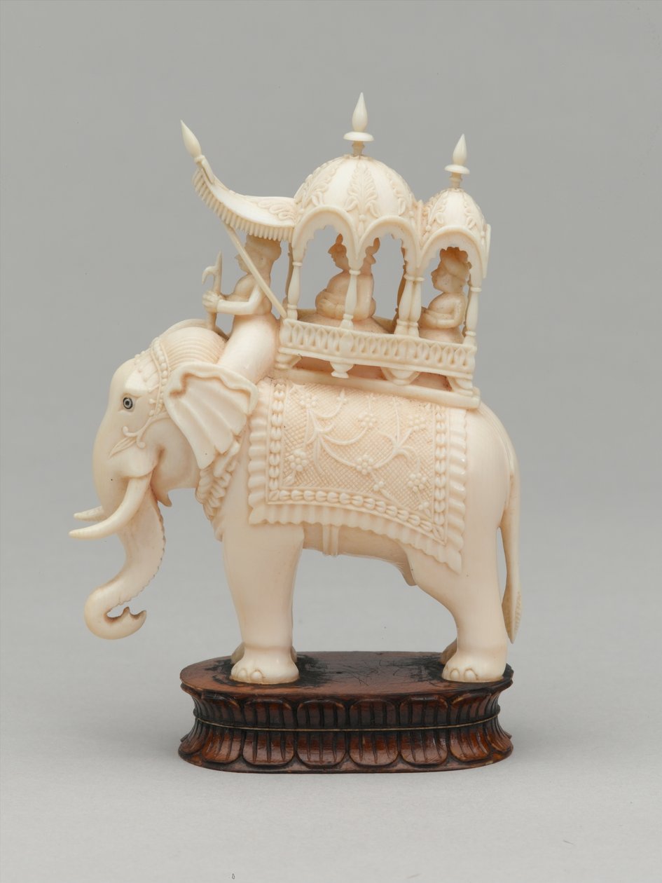 काला राजा, शतरंज का टुकड़ा, भारत, 1820 लगभग द्वारा कैरेल जैकबस बेहार