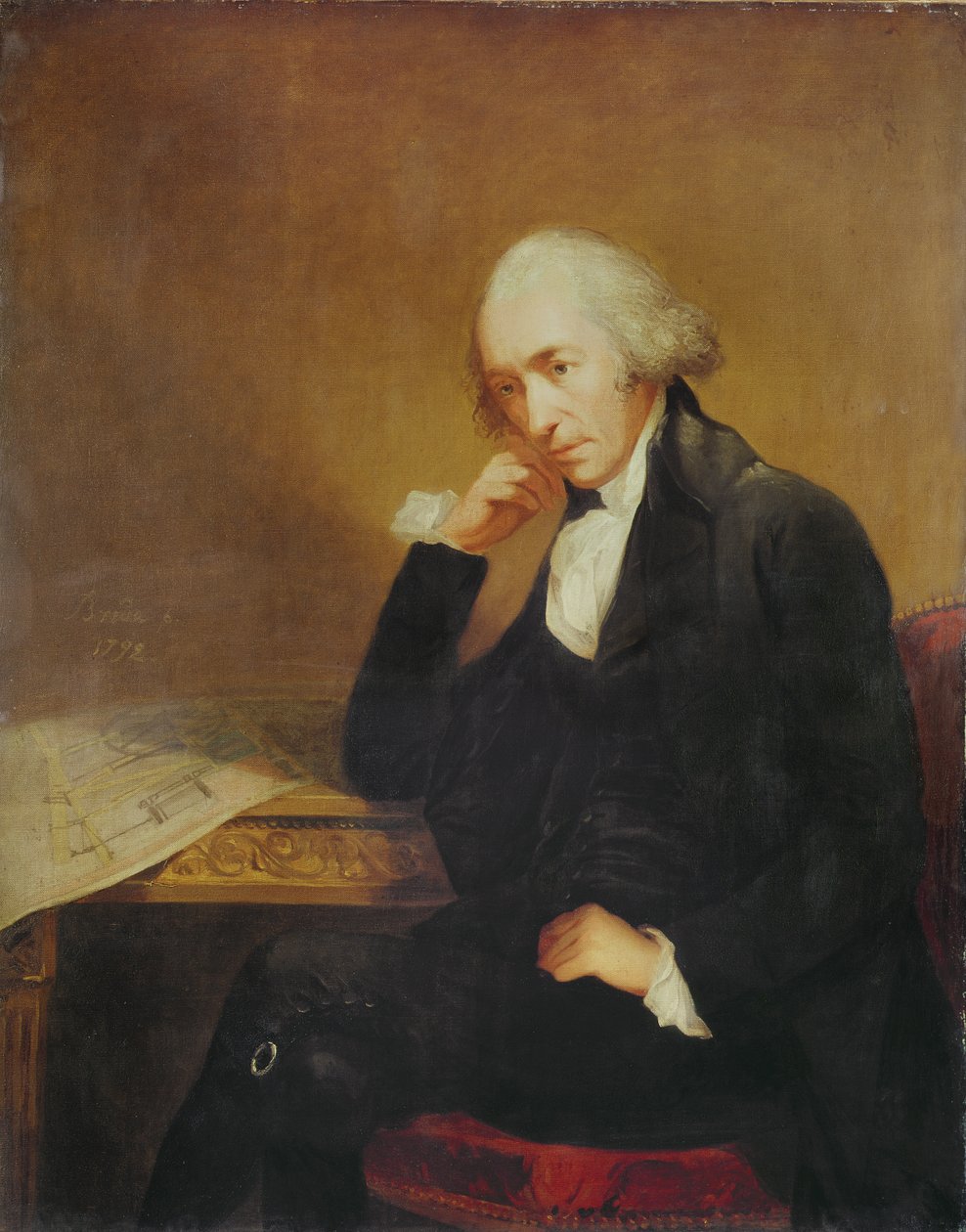 जेम्स वाट (1736-1819) का पोर्ट्रेट 1792 द्वारा ब्रेडा के कार्ल फ्रेडरिक