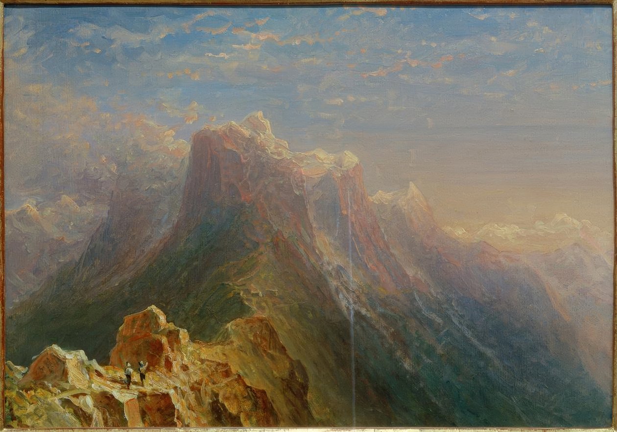 C.Morgenstern, उच्च पर्वतीय परिदृश्य (Gemmi Pass ) द्वारा कार्ल मॉर्गेनस्टर्न