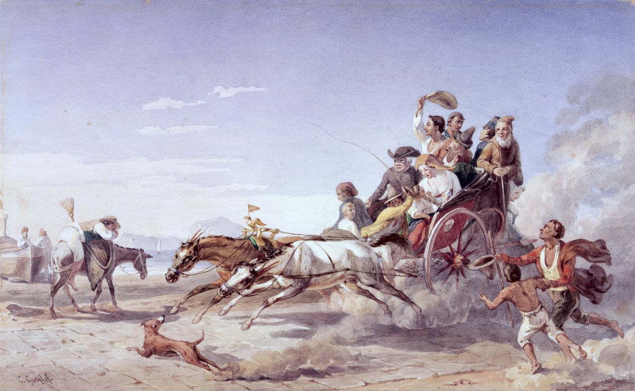 उन्मत्त नियति बरौचे, 1828 (वेल्लम पर पेंसिल से अधिक) द्वारा कार्ल विल्हेम गोएत्ज़लोफ़