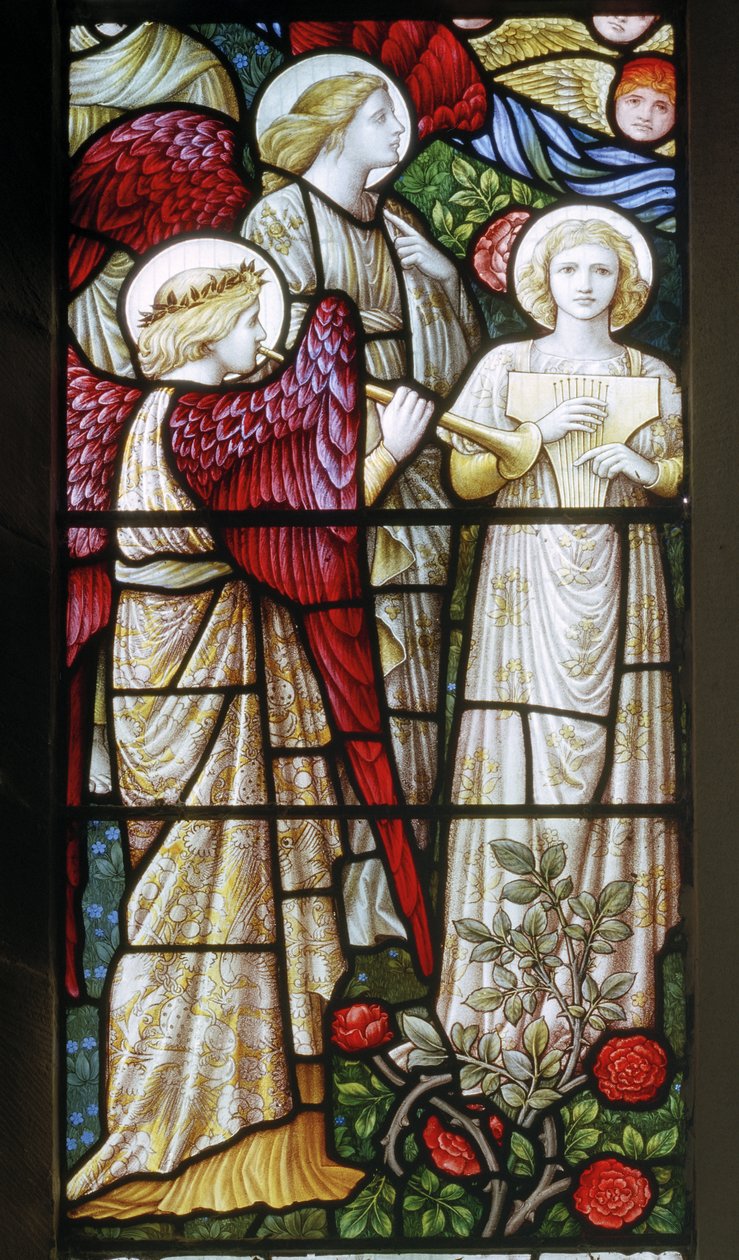 Llantysilio, St Tysilio, Shrigley & Hunt (1873-1982), कार्ल अल्मक्विस्ट, एंजेल संगीतकार, 1890 द्वारा कार्ल अल्माक्विस्ट