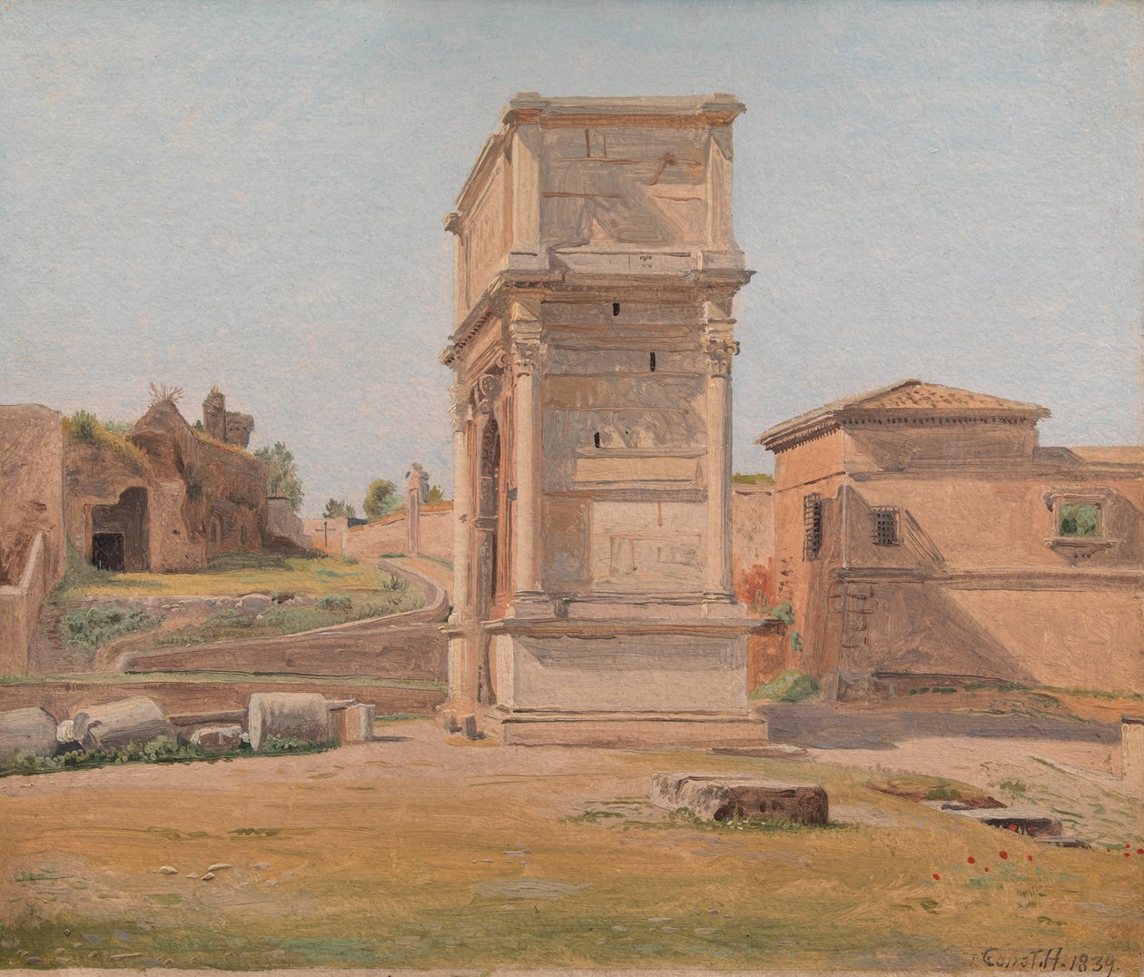 द आर्क ऑफ टाइटस इन रोम, 1839 (कागज पर तेल कैनवास पर रखा गया) द्वारा कार्ल क्रिस्चियन कांस्टेंटिन हैनसेन