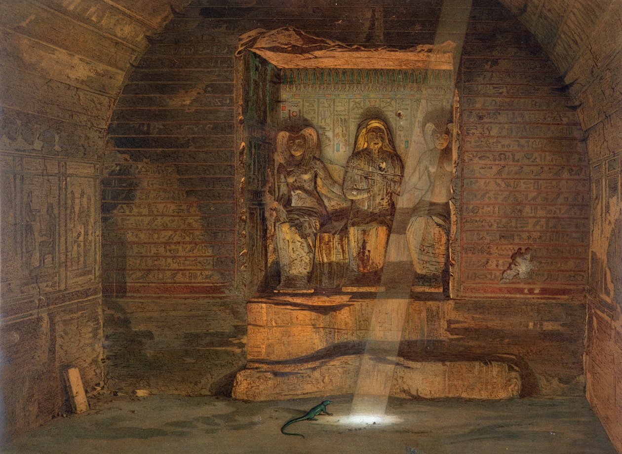 एल-काब में एक मकबरा, GW Seitz द्वारा निर्मित 24 चित्रों में से एक, c.1873 मुद्रित द्वारा कार्ल फ्रेडरिक हेनरिक वर्नर