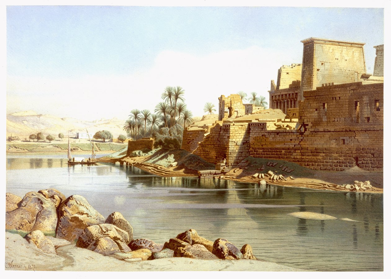 1870 में फिलाई में आइसिस का मंदिर द्वारा कार्ल फ्रेडरिक हेनरिक वर्नर