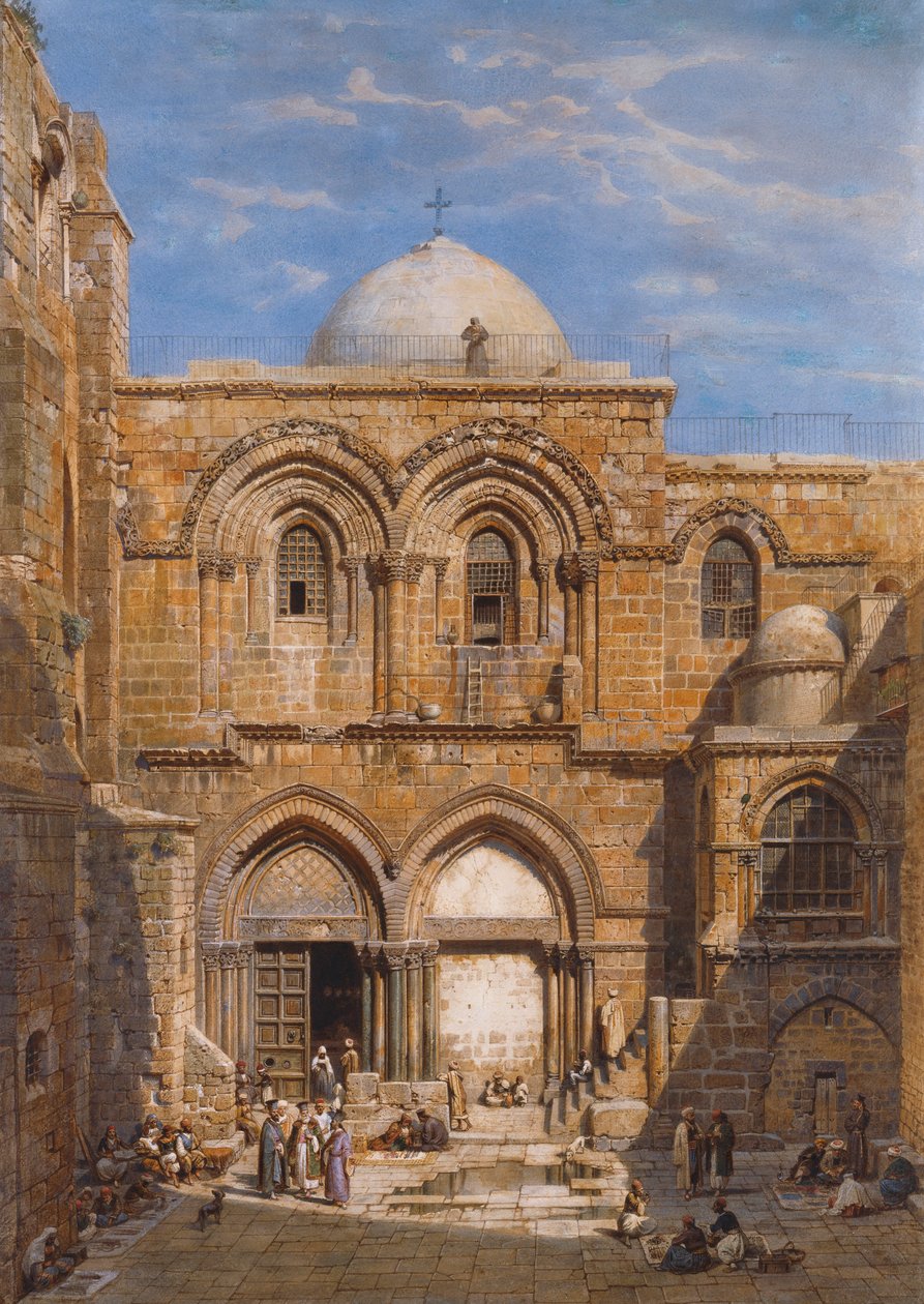 1862 में द चर्च ऑफ द होली सीपुलचर, जेरूसलम द्वारा कार्ल फ्रेडरिक हेनरिक वर्नर