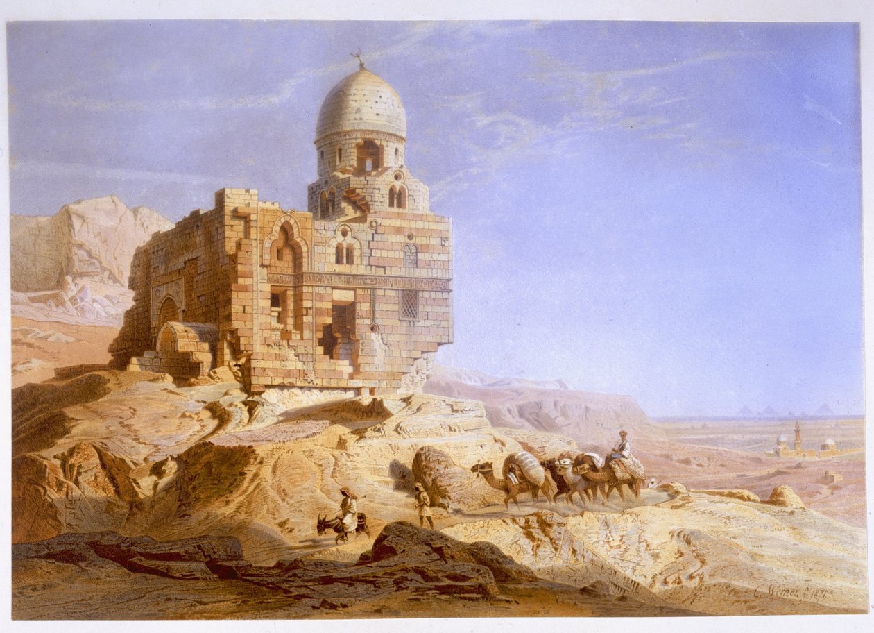 खलीफों की कब्रें, काहिरा, 1871 द्वारा कार्ल फ्रेडरिक हेनरिक वर्नर