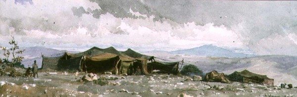 एजाइल एग्लिया के शिविर में, 1859 (wc) द्वारा कार्ल हाग