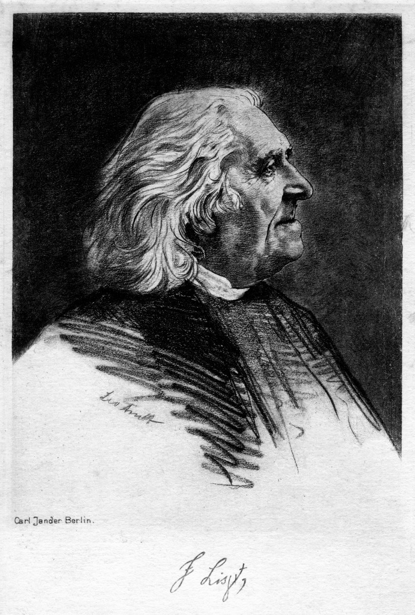फ्रांज लिस्केट 1811-1886, हंगेरियन संगीतकार और पियानोवादक, 20 वीं शताब्दी। द्वारा कार्ल जैंडर
