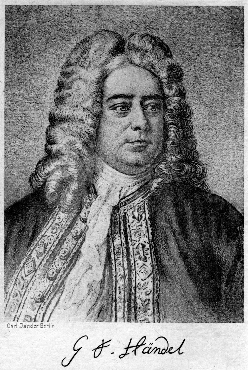 जॉर्ज फ्राइडरिक हैंडेल 1685-1759, जर्मन में जन्मे ब्रिटिश संगीतकार, 20 वीं शताब्दी। द्वारा कार्ल जैंडर