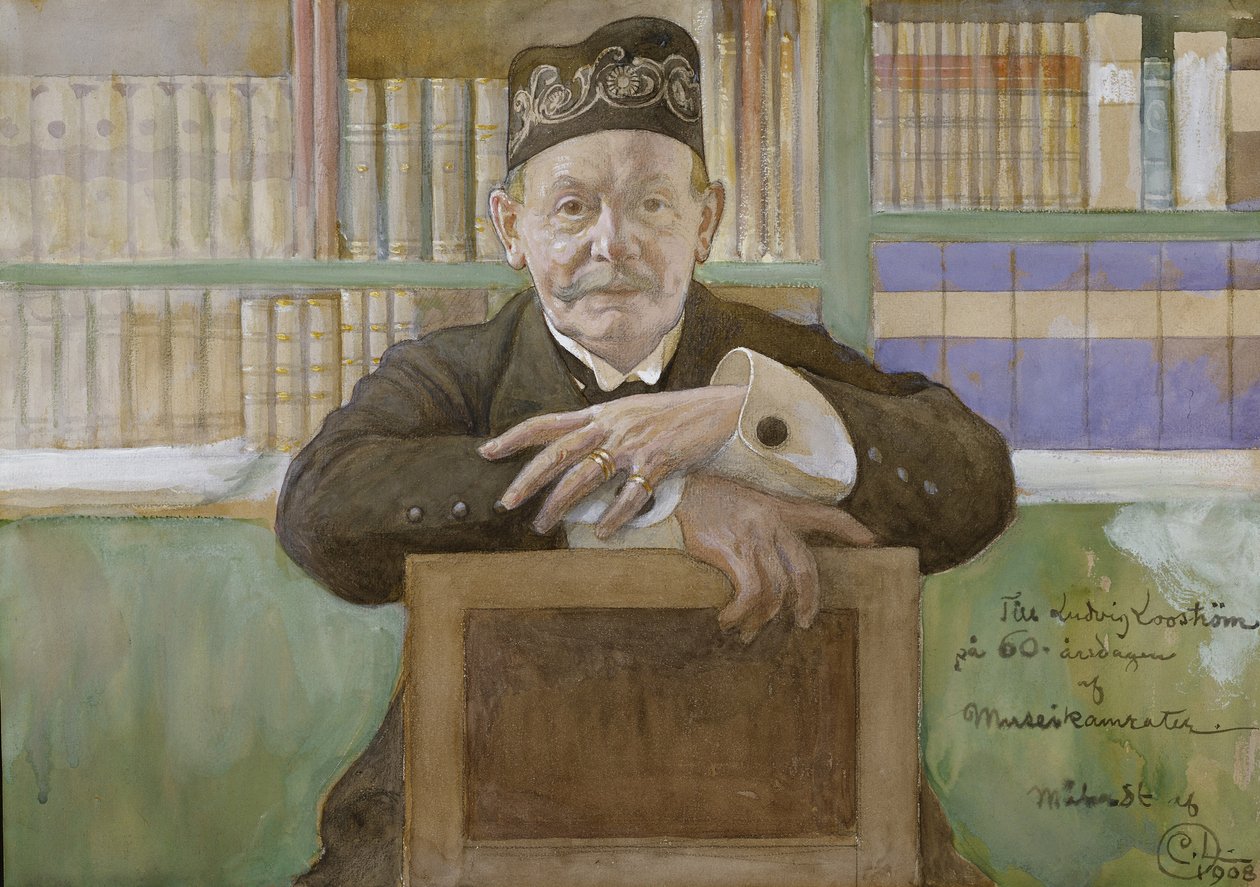 लुडविग लोस्ट्रोम, 1908 (wc पेपर पर) द्वारा कार्ल लार्सन