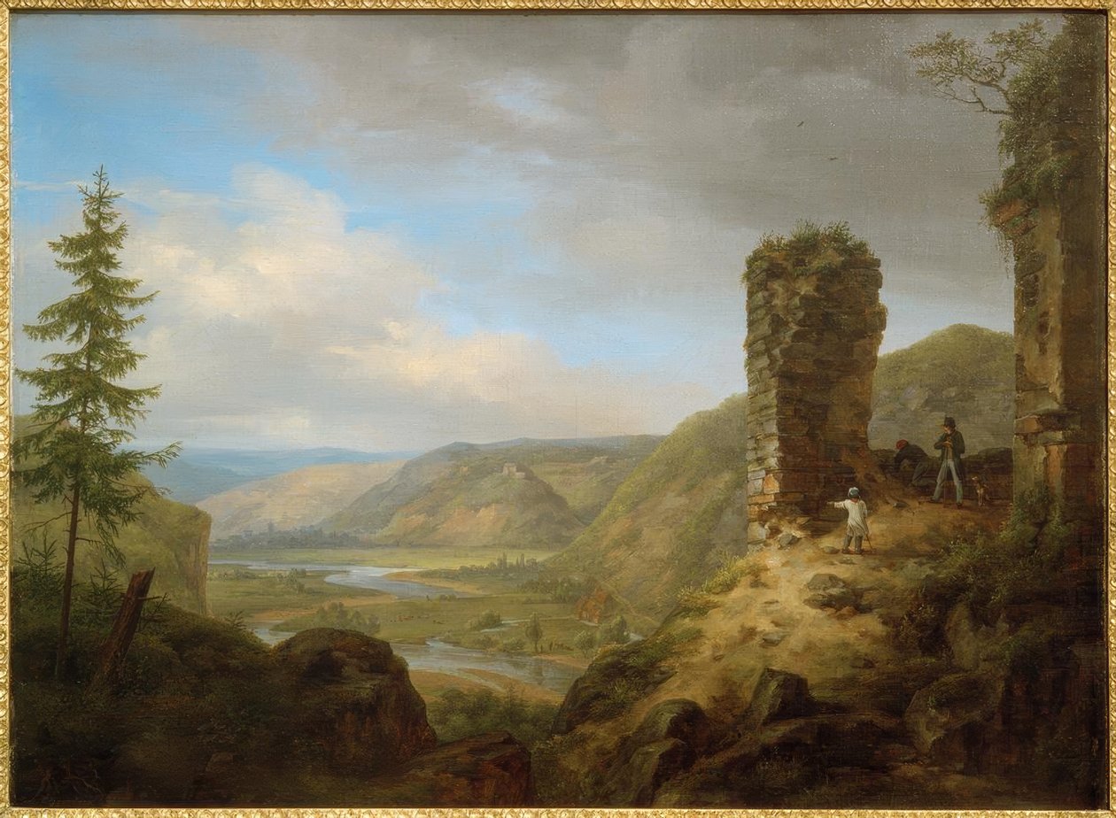 C.Morgenstern, खंडहर Böckelheim से दृश्य द्वारा कार्ल मॉर्गेनस्टर्न