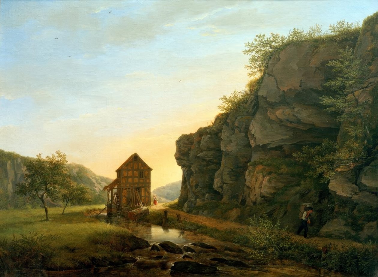 Teufelsfelsen में Lorsbacher घाटी में कटिंग मिल द्वारा कार्ल मॉर्गेनस्टर्न