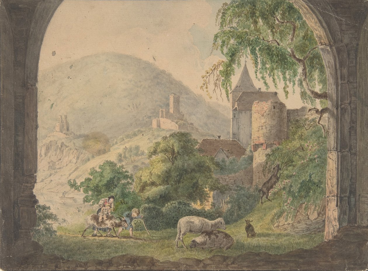 नेकारस्टीनच के चार महल, 1800-1818। द्वारा कार्ल फिलिप फोह्र