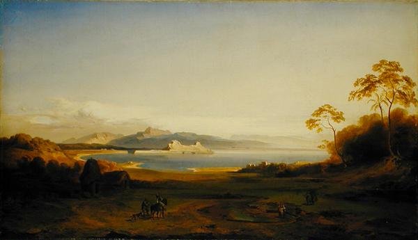 कोर्फू में खाड़ी और हार्बर, c.1842 द्वारा कार्ल रॉटमैन