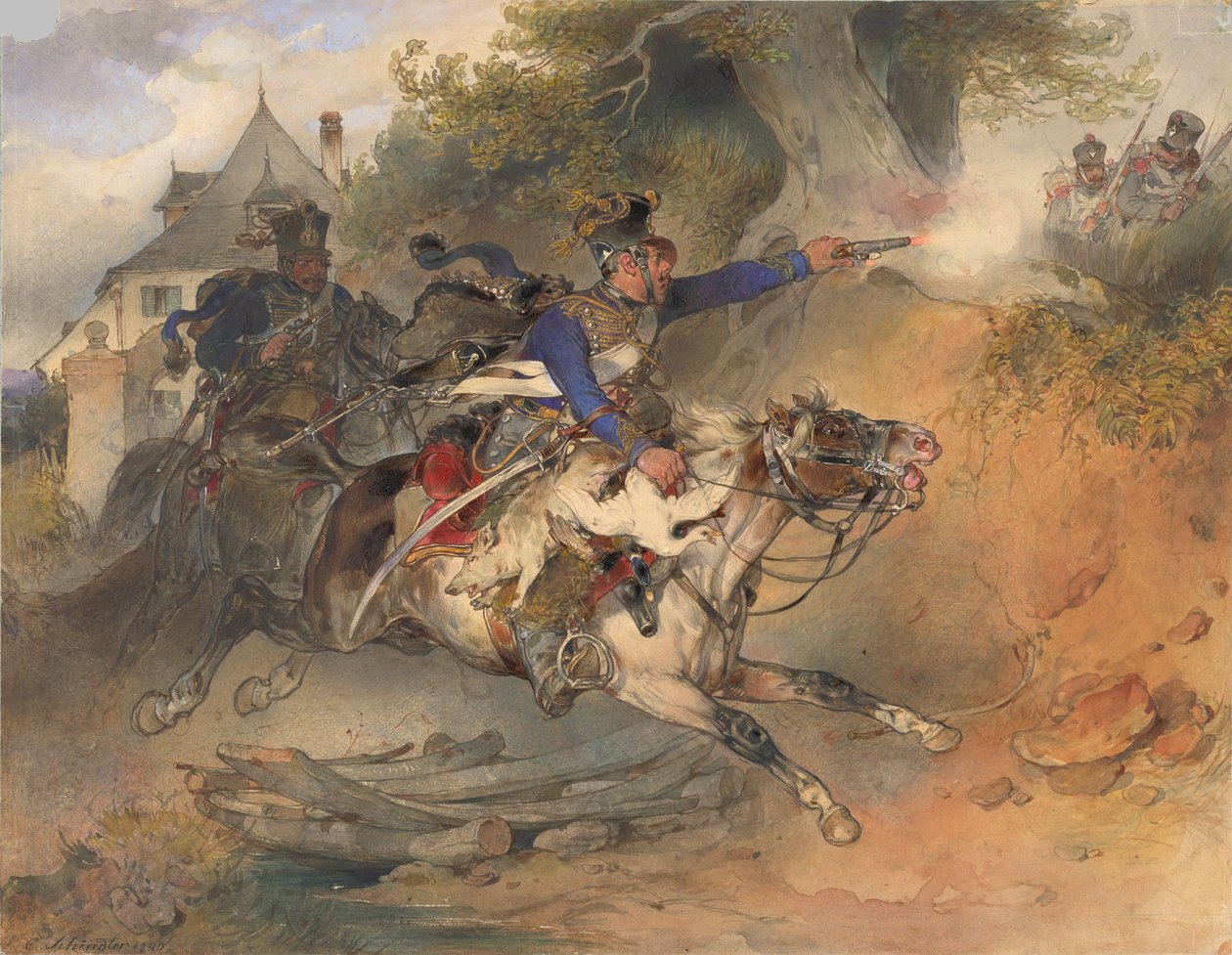 द फोर्जिंग हसर, 1840 द्वारा कार्ल शिंडलर