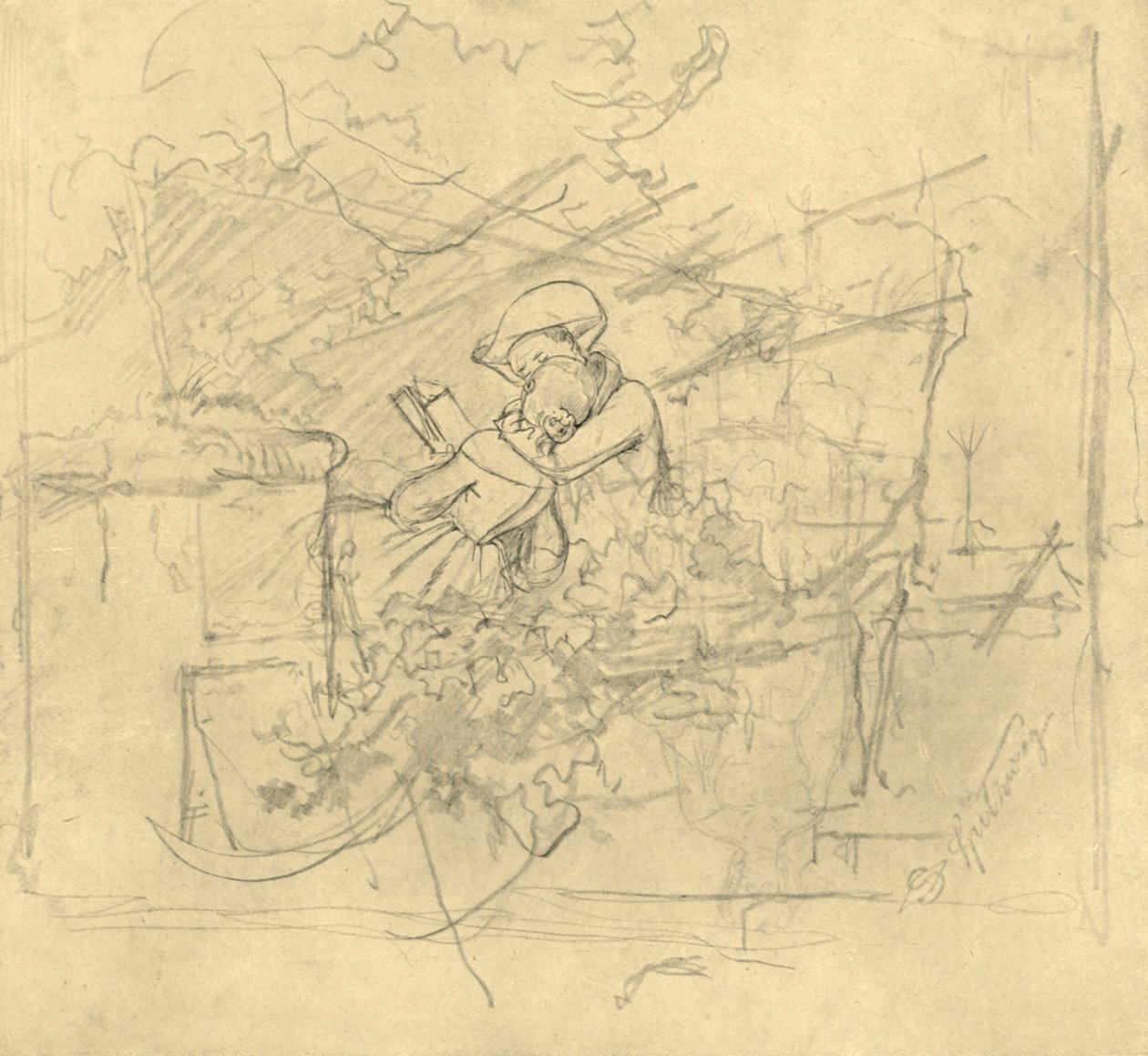 लेक्टुइरे, 19 वीं सदी के उत्तरार्ध में, c1924। द्वारा कार्ल स्पिट्जवेग