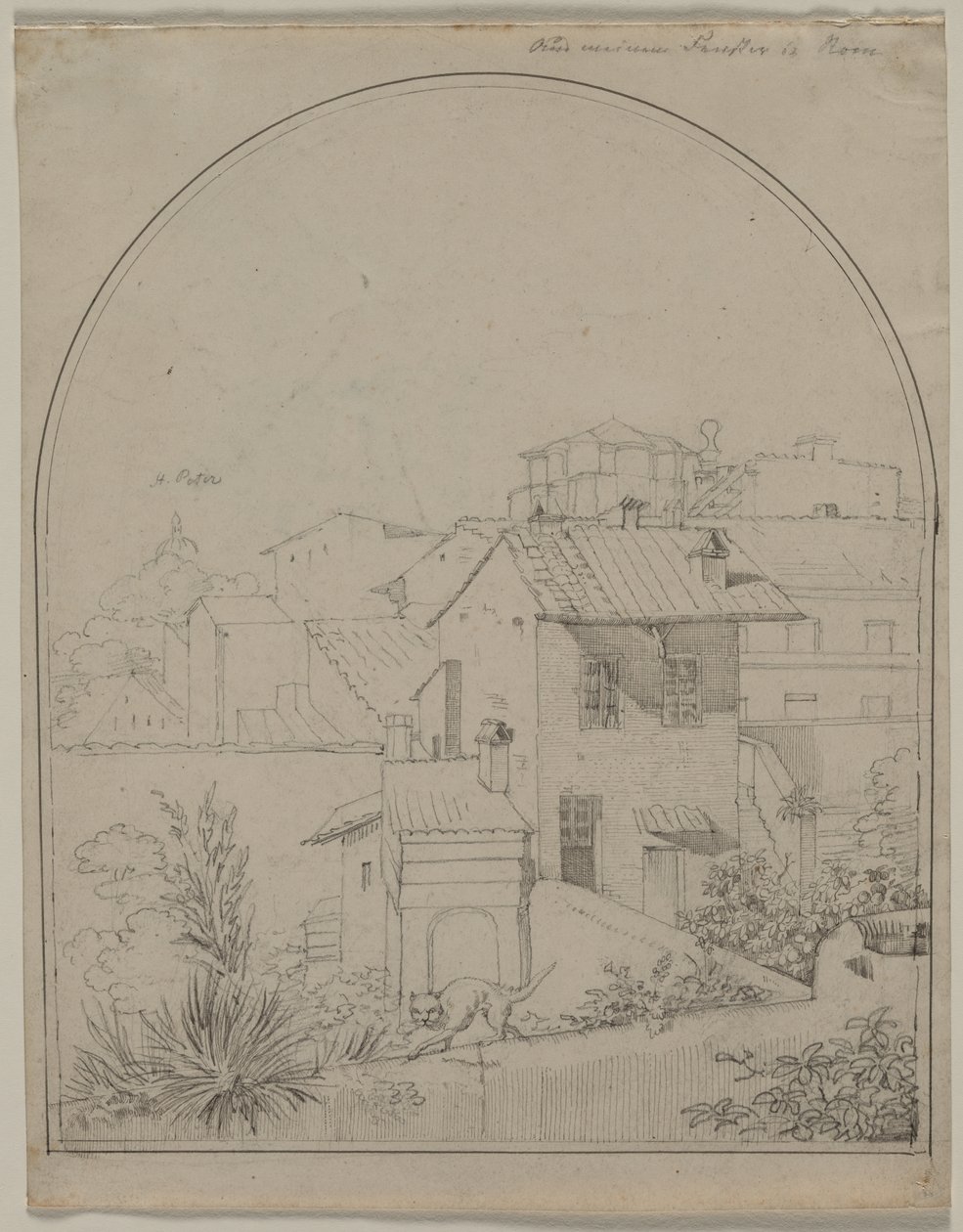 रोम में माई विंडो से देखें, c. 1817. द्वारा कार्ल विल्हेम टिशबीन