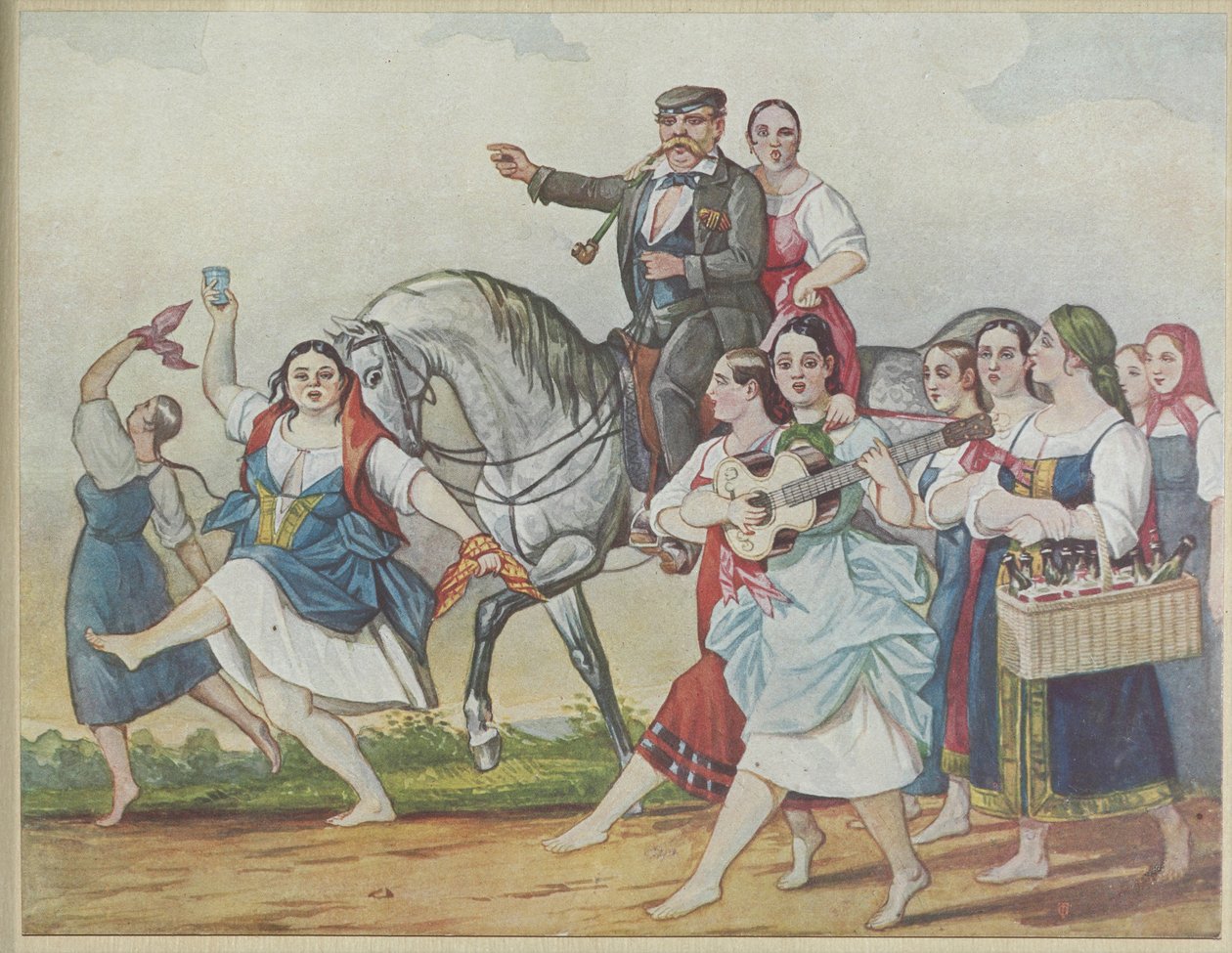जमींदार और उसका हरम, 1830-1840 के दशक। द्वारा कार्ल वॉन हम्पेलन