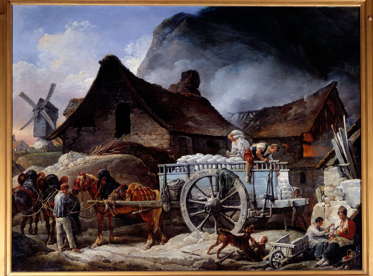 एंटोनी डिट कार्ले वर्नेट (1758-1836) 1825 फॉनटेन चालिस द्वारा मोंटमार्ट्रे पेंटिंग में प्लास्टर ओवन। फ्रांस का संग्रहालय संस्थान द्वारा कारल वर्नेट