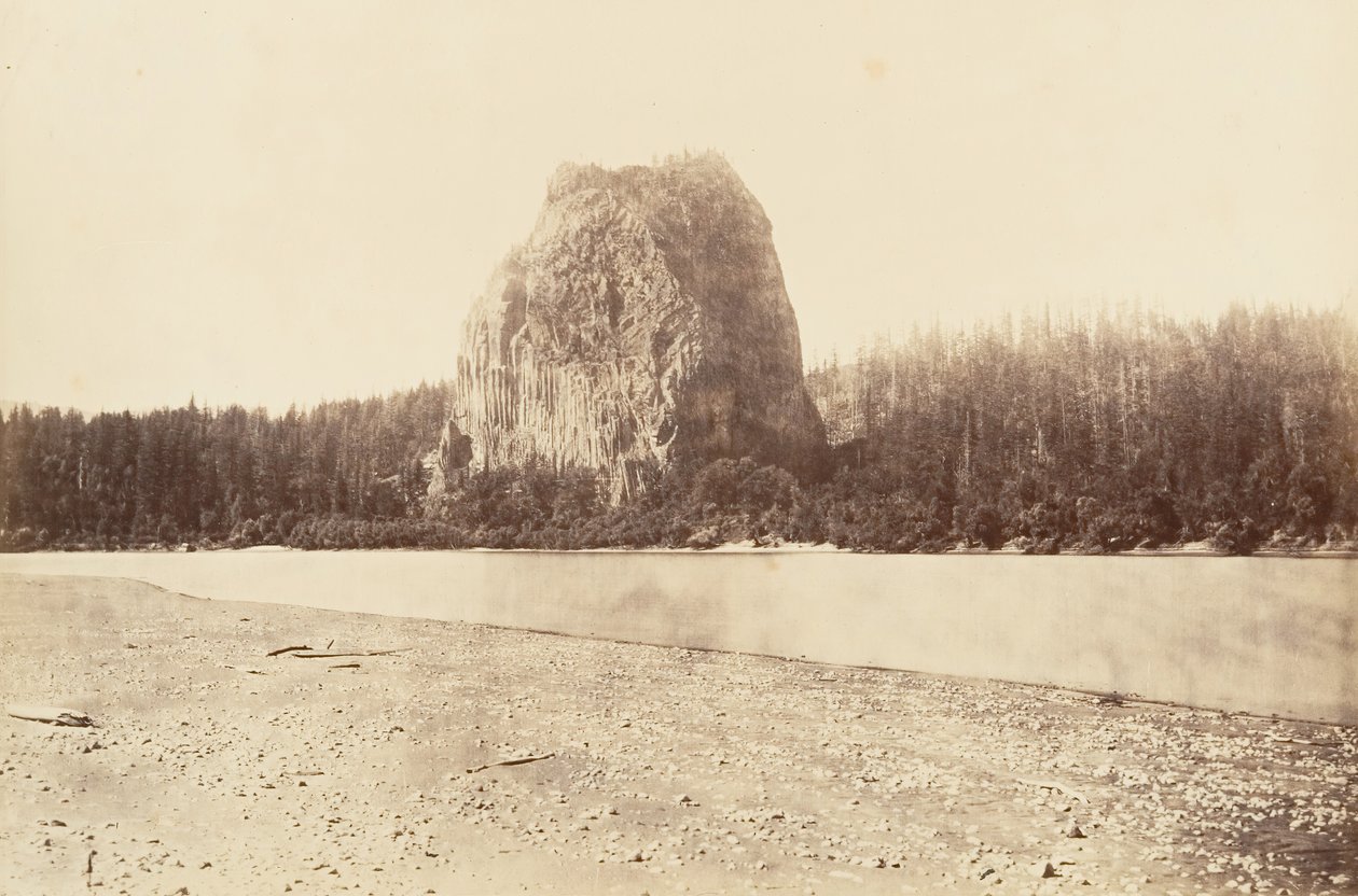 कैसल रॉक, ओरेगन, 1867, मुद्रित सीए। 1876. द्वारा कार्लटन एम्मन्स वॉटकिंस
