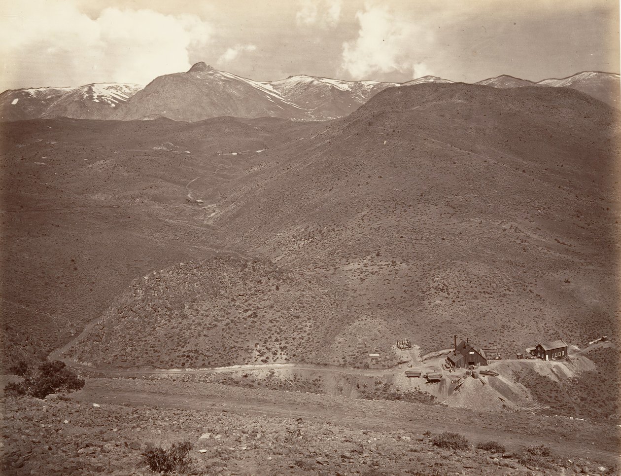 सुट्रो टनल शाफ्ट नंबर 2, 1875, मुद्रित सीए। 1876. द्वारा कार्लटन एम्मन्स वॉटकिंस