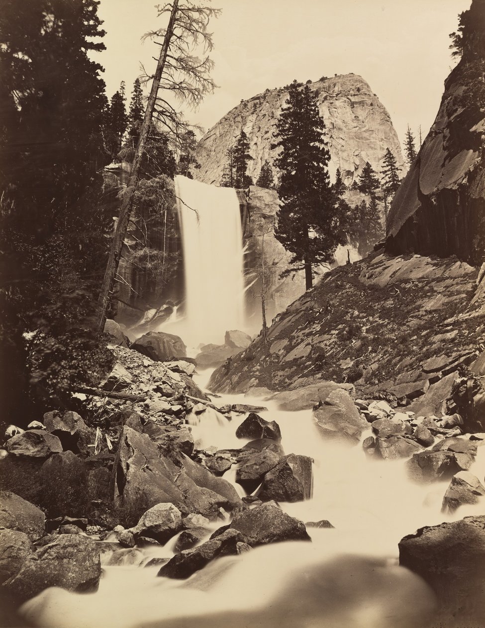 वर्नल फॉल, योसेमाइट, 1865-66, मुद्रित सीए। 1875. द्वारा कार्लटन एम्मन्स वॉटकिंस