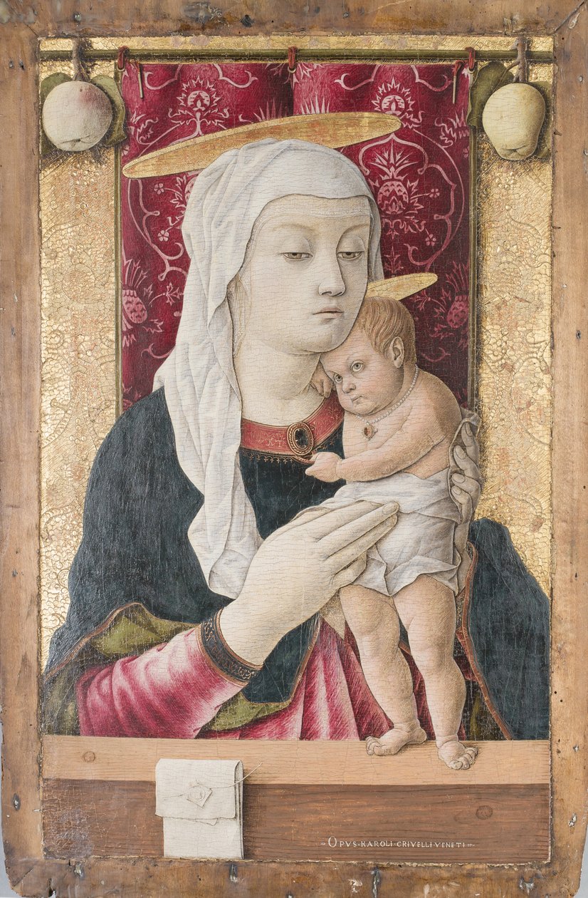 मैडोना एंड चाइल्ड, c.1468 (पैनल पर तड़का हुआ तेल) द्वारा कार्लो क्रिवेली