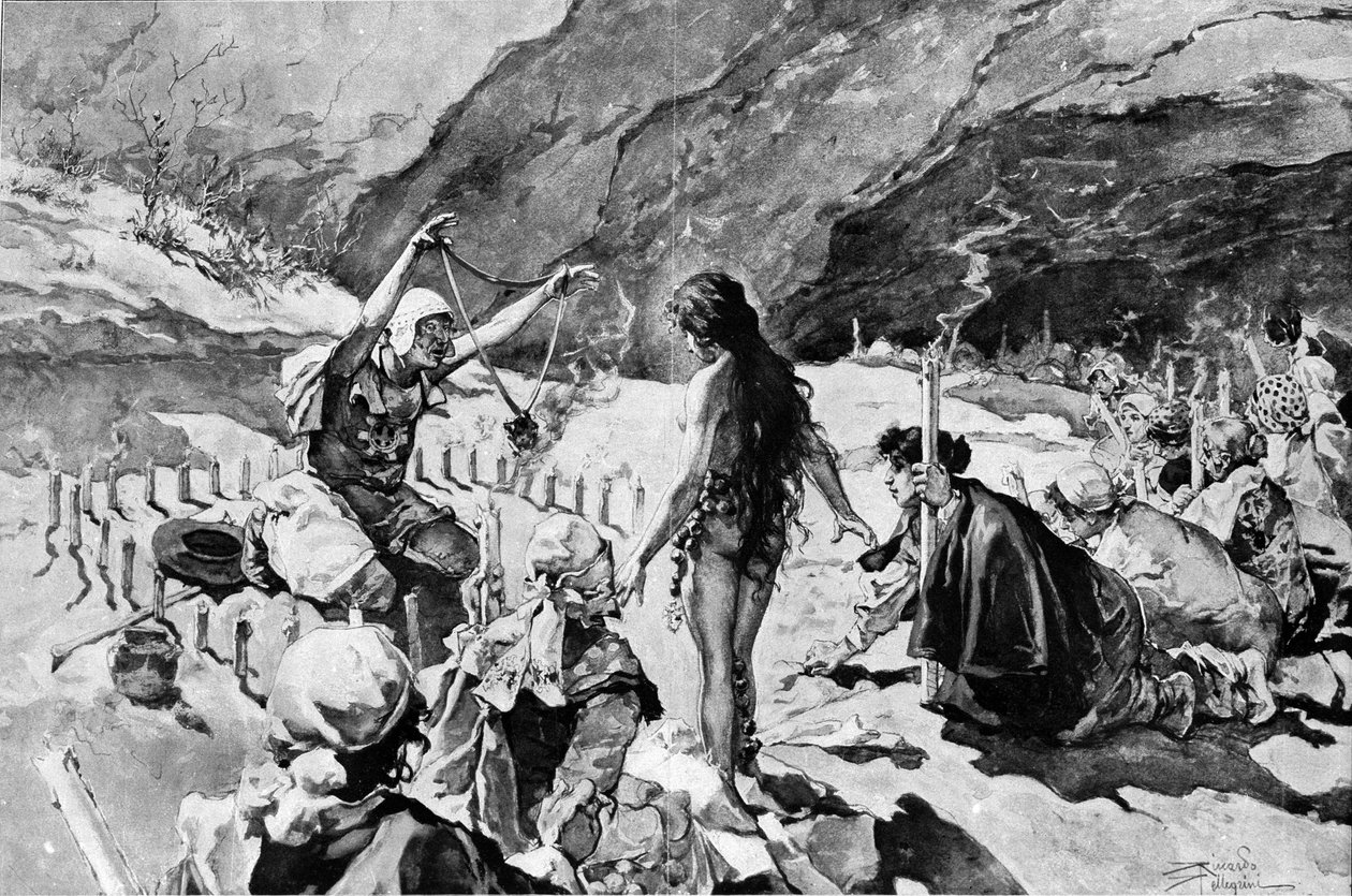 वैले डे ला रोज़ी में एक डायन का भूत भगाना। द्वारा कार्लो पेलेग्रिनी