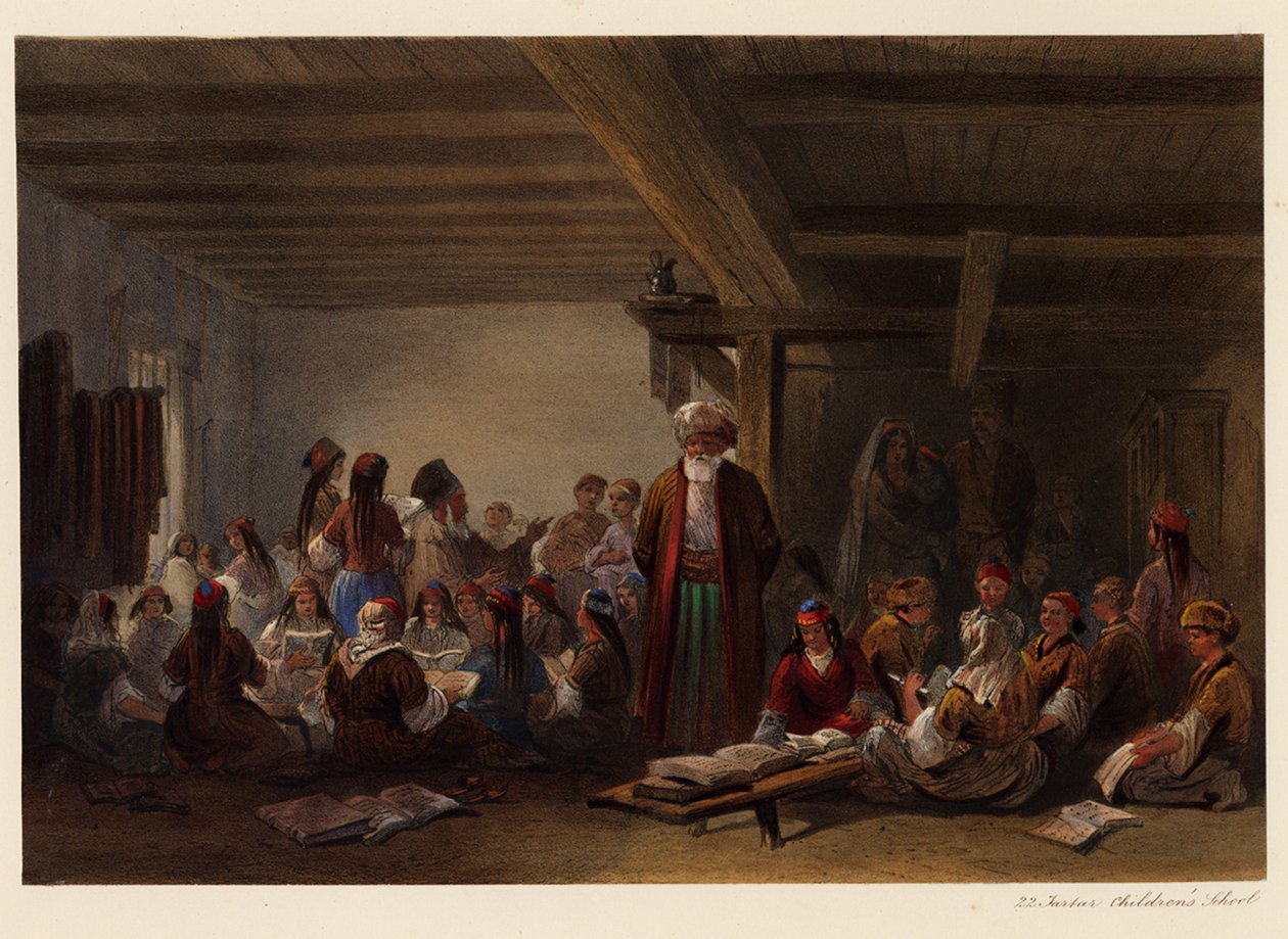 क्रीमियन टाटर्स चिल्ड्रेन्स स्कूल, 1856 द्वारा कार्लो बोसोली