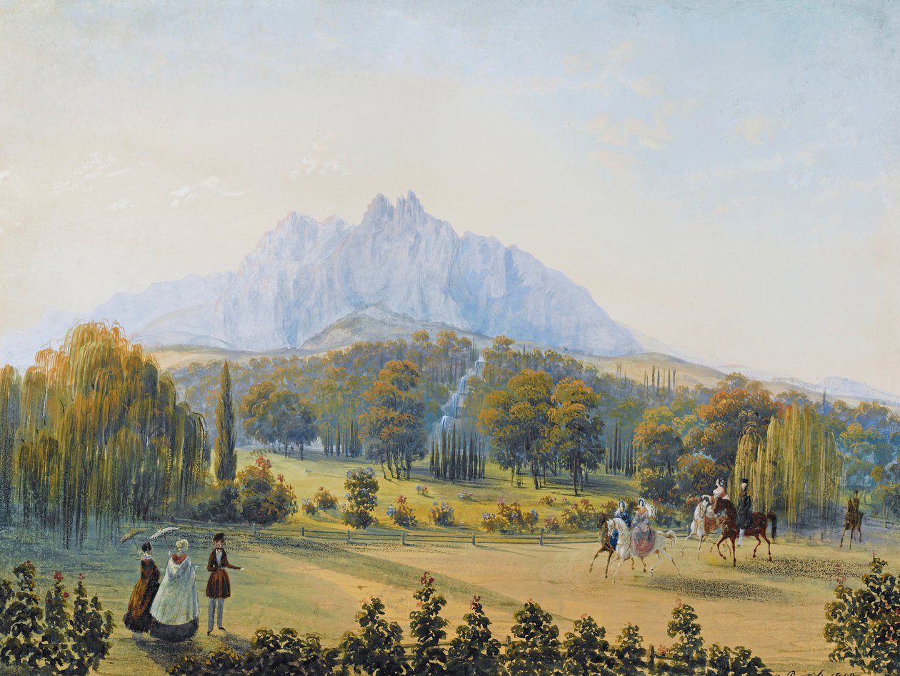 क्रीमिया में मिस्कोर का दृश्य, 1841-1842। द्वारा कार्लो बोसोली