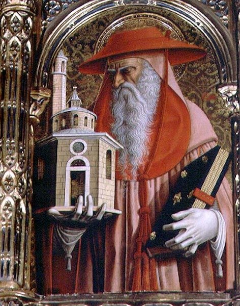 सेंट जेरोम, Sant'Emidio polyptych . से विवरण द्वारा कार्लो क्रिवेली