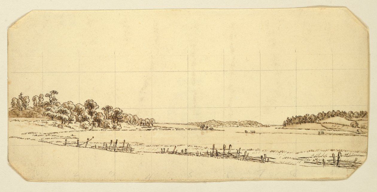 लेकसाइड, 1802-3 (कागज पर पेंसिल के साथ कलम और भूरी स्याही धोना) द्वारा कैस्पर डेविड फ्रेडरिक