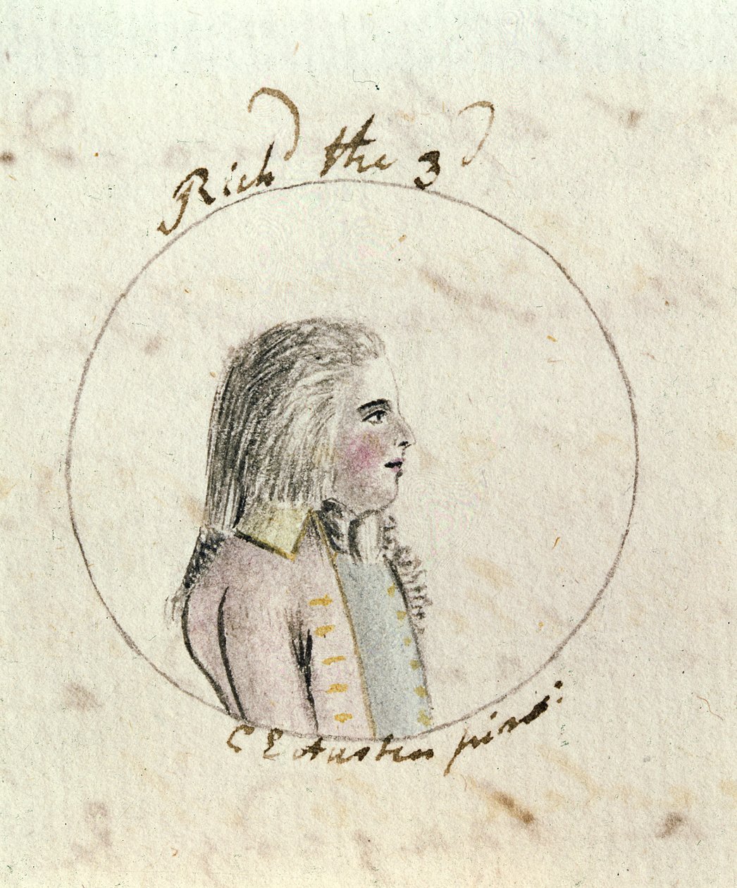 रिचर्ड III का पोर्ट्रेट (1452-85) c.1790 (कागज पर कलम और स्याही और शौचालय) द्वारा कैसंड्रा ऑस्टिन