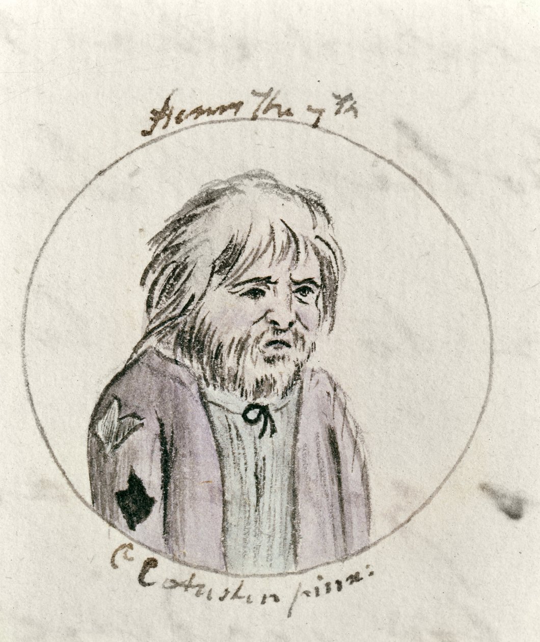 हेनरी VII, c.1790 (कागज पर कलम और स्याही और wc) द्वारा कैसंड्रा ऑस्टिन