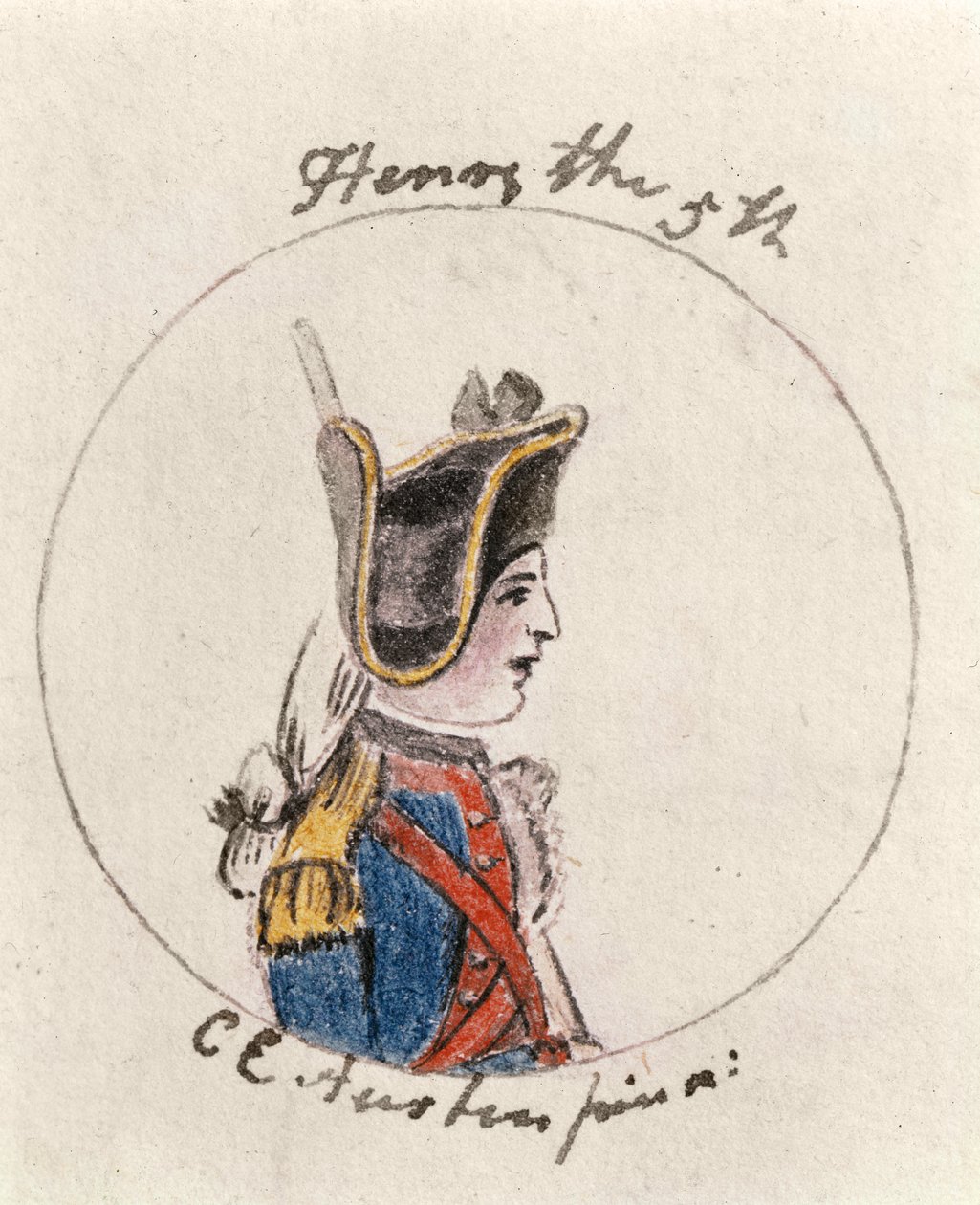 हेनरी V, c.1790 (कागज पर कलम और स्याही और wc) द्वारा कैसंड्रा ऑस्टिन