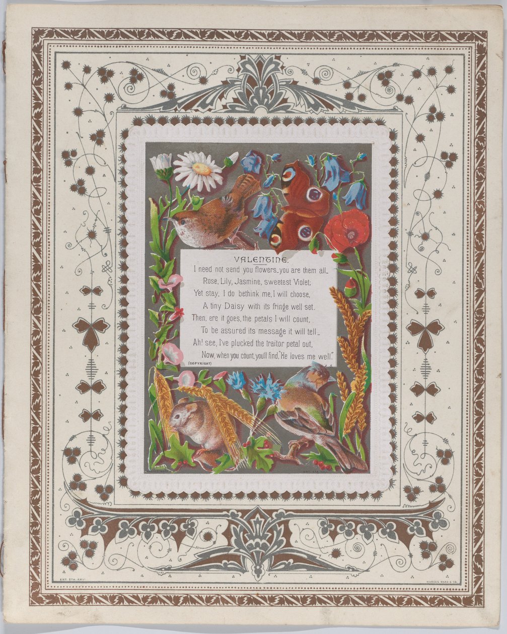 वेलेंटाइन, 1874। द्वारा कैथरीन ग्रीनवे