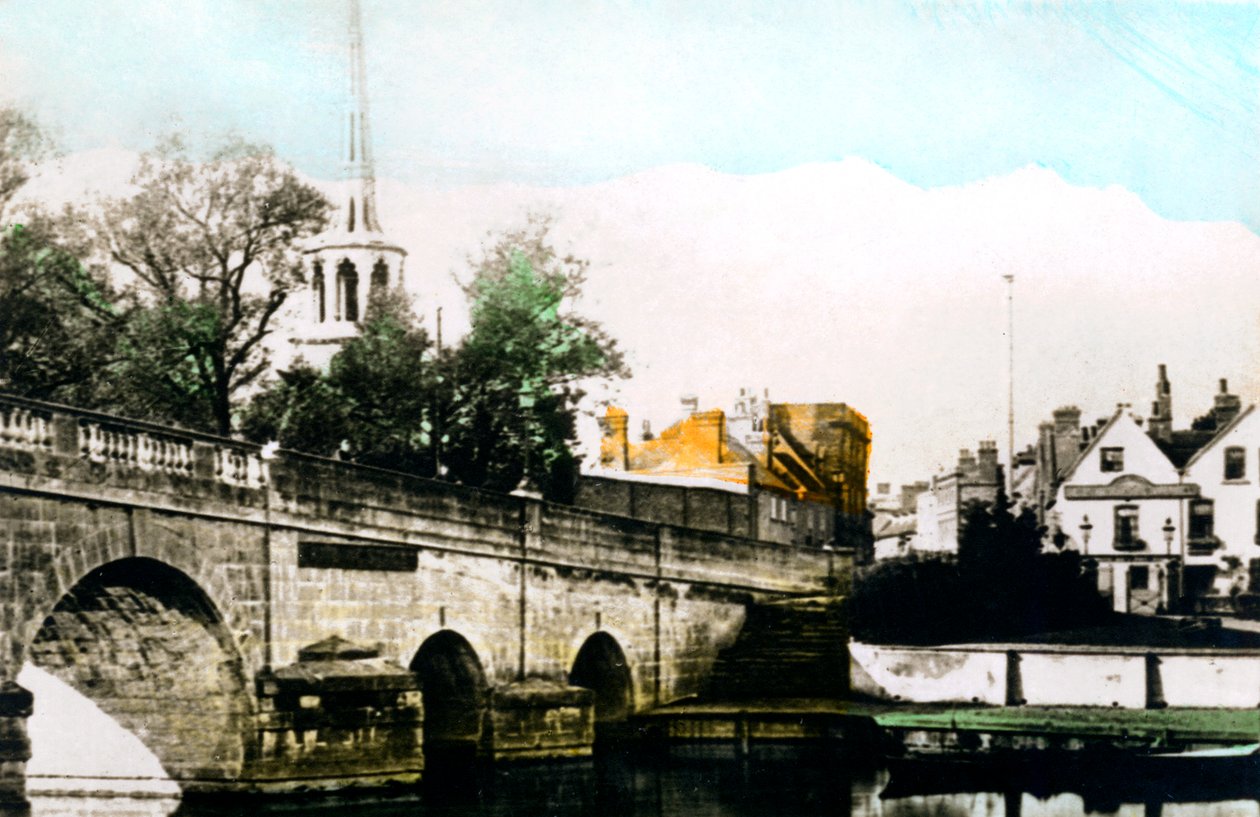 वॉलिंगफोर्ड, ऑक्सफ़ोर्डशायर, 1926 में पुल। द्वारा कैवेंडर लिमिटेड