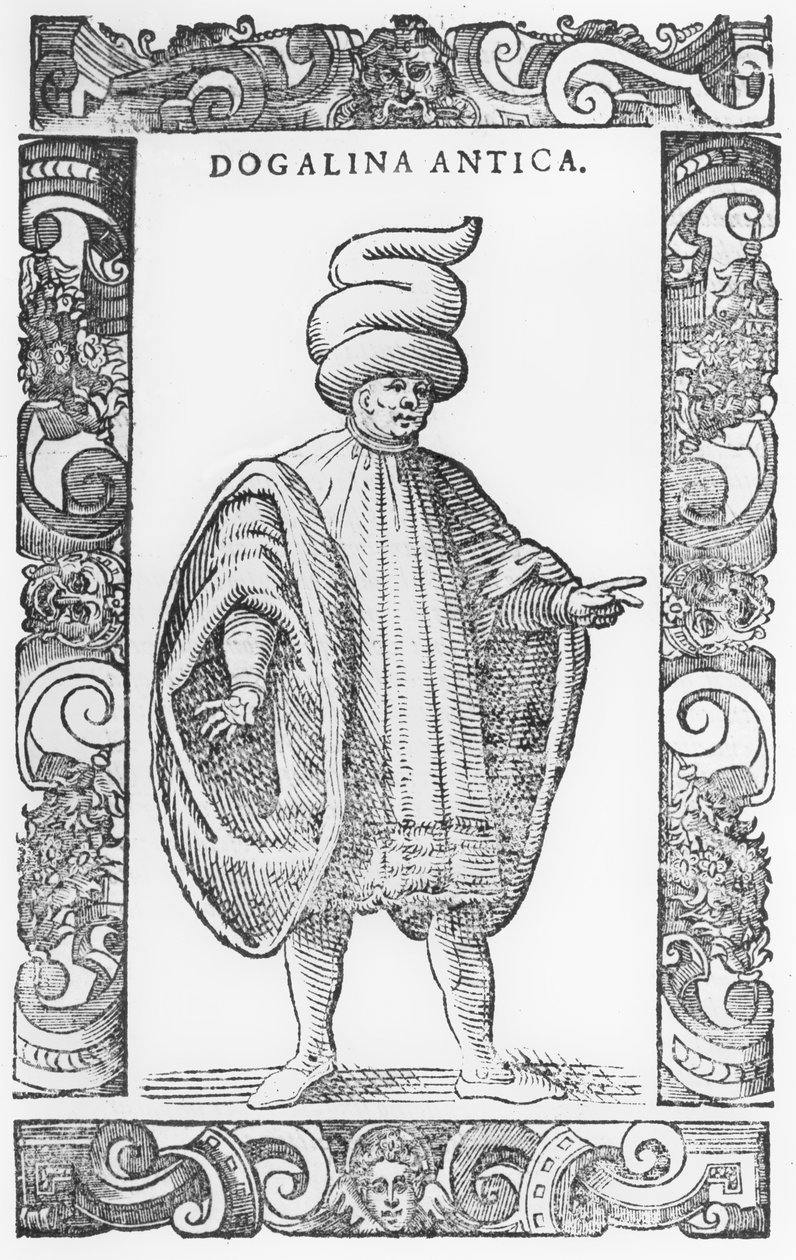 डोगलिना पहने हुए आदमी, 1590 द्वारा सेसरे वेसेलियो